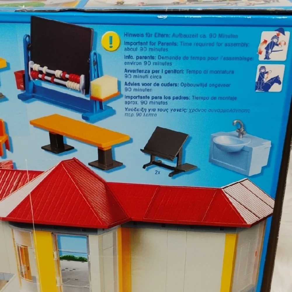 #203)Playmobil 5923 491pcs City School Building Blocks Set Vintage Creative Play